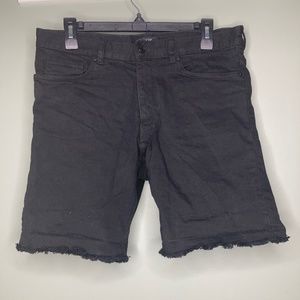 H&M black cut off shorts W30